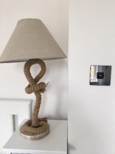 MiHome Light Switch next to lamp