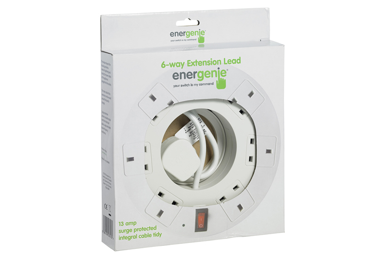 6way Donut Extension Lead ENER006 Energy Saving Products Energenie
